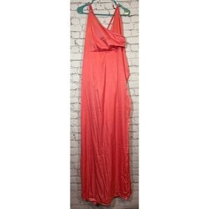 Halter Maxi Dress Sleeveless Evening Gown Formal Party Dress 1X‎